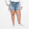 Women's Mid-Rise EasyRigid Cut-Off Jean Shorts - Wild Fable Medium Wash 24
