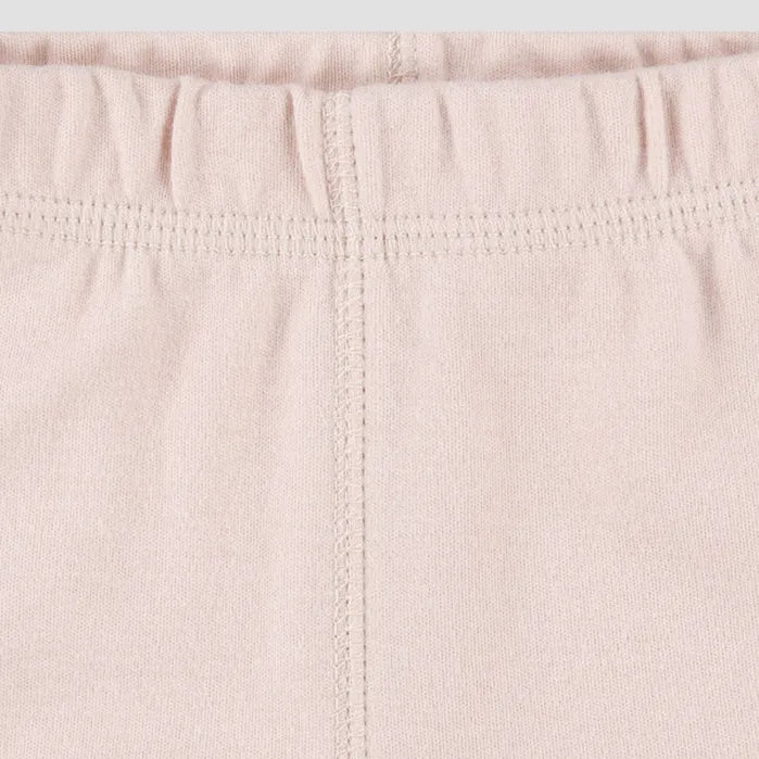 Huggies Baby Girls' 2pk Food & Flowers Organic Pants - Light Pink/Yellow 3M