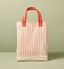Engineered Stripe Market Tote Orange/Natural - Hearth & Hand™ with Magnolia