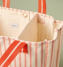 Engineered Stripe Market Tote Orange/Natural - Hearth & Hand™ with Magnolia