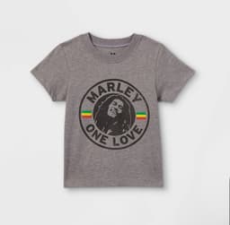 Toddler Boys' Bob Marley 'One Love' Short Sleeve Graphic T-Shirt - Gray 12M