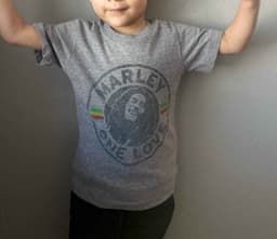 Toddler Boys' Bob Marley 'One Love' Short Sleeve Graphic T-Shirt - Gray 12M