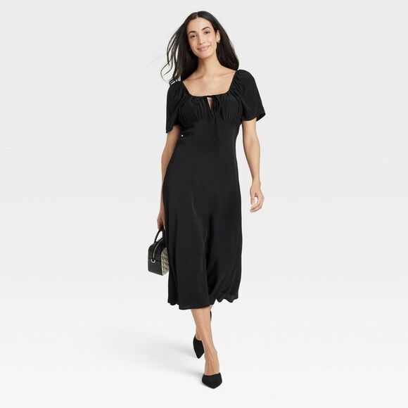 Women's Midi Sundress - A New Day - Black S