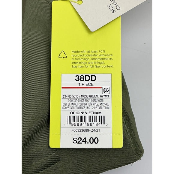 Women's High Support Convertible Strap Sports Bra - All in Motion - Moss Green 38DD