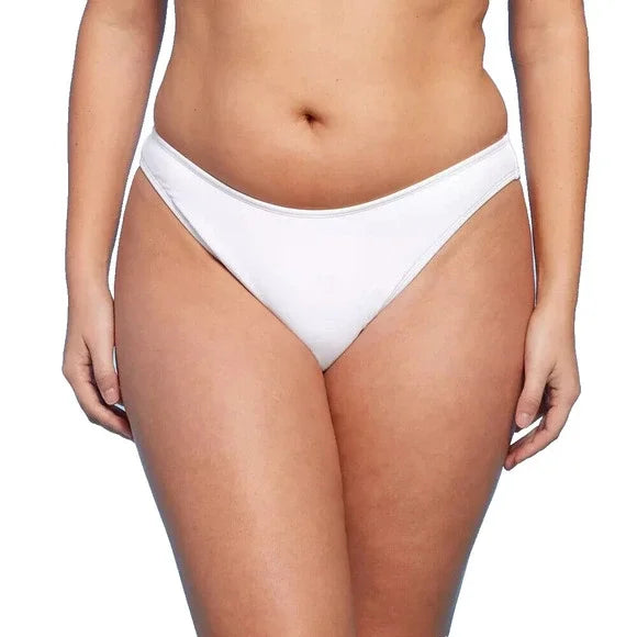 Womens High Leg Extra Cheeky Bikini Bottom Wild Fable White Size S (4-6)