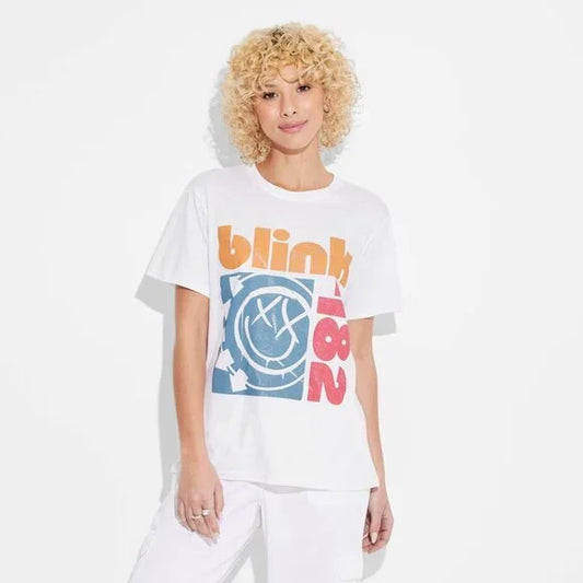 Women's Blink 182 Short Sleeve Graphic T-Shirt - White L