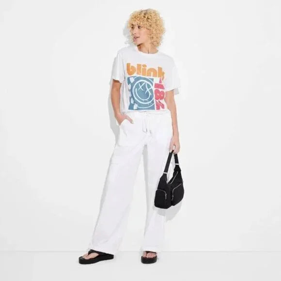 Women's Blink 182 Short Sleeve Graphic T-Shirt - White L
