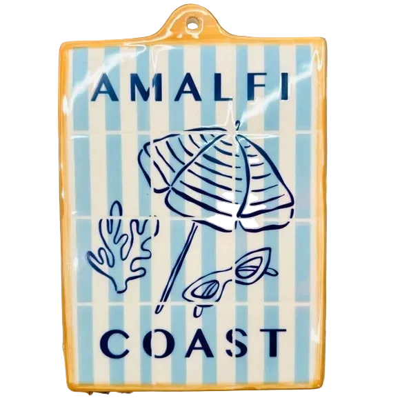 Target Bullseye Playground Summer Amalfi Coast Blue Ceramic Wall Decor Board - Case of 5