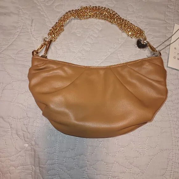 NEW Croissant Crossbody Bag - A New Day™ Brown: Shell