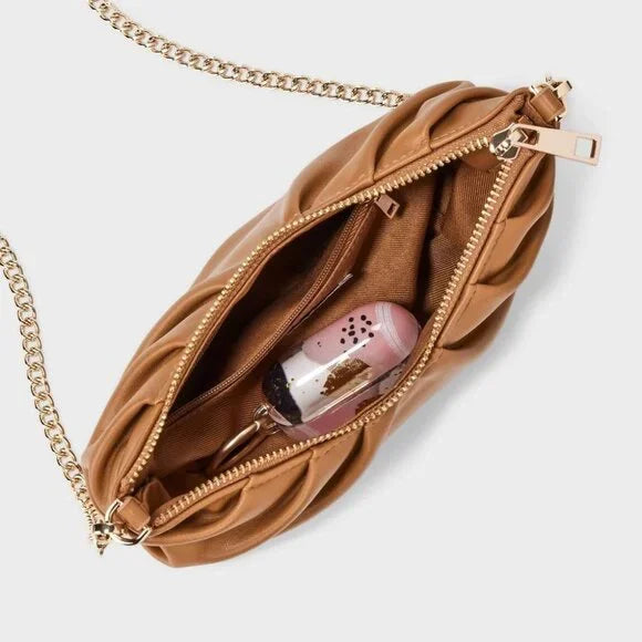 NEW Croissant Crossbody Bag - A New Day™ Brown: Shell