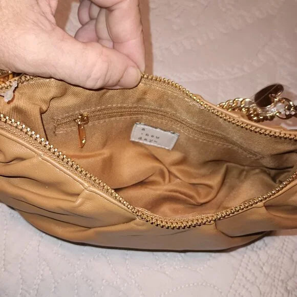 NEW Croissant Crossbody Bag - A New Day™ Brown: Shell