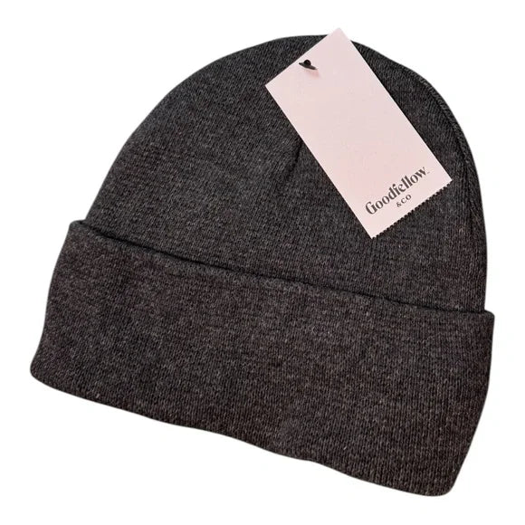 Unisex Knit Cuffed Beanie - Goodfellow & Co™ Charcoal Gray