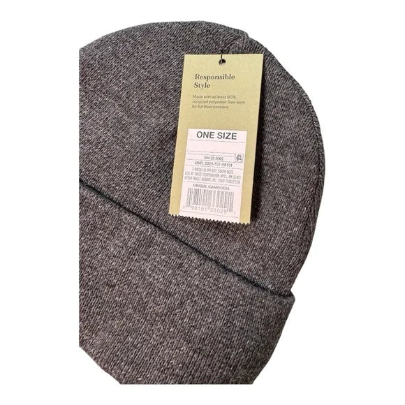 Unisex Knit Cuffed Beanie - Goodfellow & Co™ Charcoal Gray
