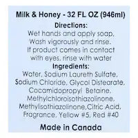 SpaSoap Milk & Honey Cream Soap, 32-oz. Refill Bottles