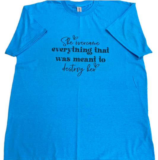 "She Overcame..." T-Shirt - Unisex Large