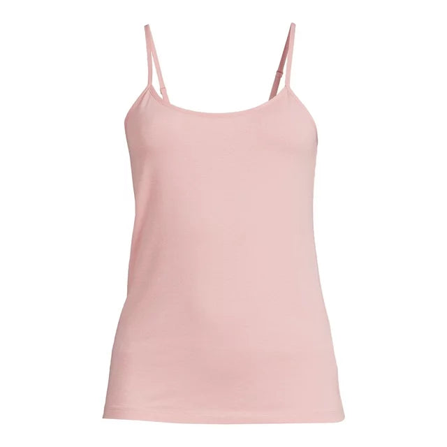 Time and Tru Women's Adjustable Strap Cami - Dusty Rose