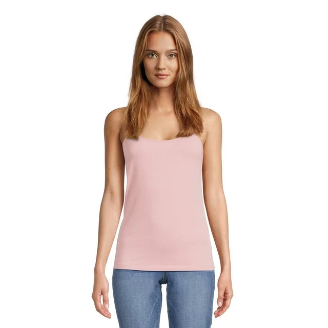 Time and Tru Women's Adjustable Strap Cami - Dusty Rose