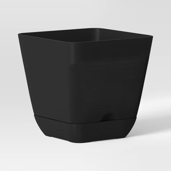 Square Indoor Outdoor Planter Pot Black 6"x6" - Room Essentials™