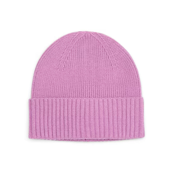 Time and Tru Women's Ribbed Beanie, One Size,  Purple Dawn