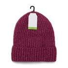 Time and Tru Womens Rib Beanie One Size Fits Most Wine Combo