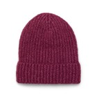 Time and Tru Womens Rib Beanie One Size Fits Most Wine Combo