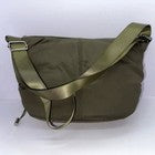 Lightweight Half Moon Crossbody Bag - Wild Fable Green: Adjustable Strap, Solid Pattern, Woven Textile, Zip Closure