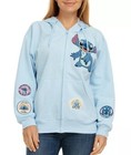 Licensed Stitch Women's Character Zip-Up Jacket Light Blue Large
