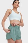 Women's Active Light High-Rise Shorts 3" - Size M - Dark Green - All In Motion™
