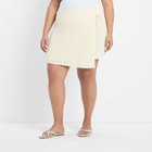 Women's High-Rise Sweater Wrap Mini Skirt - Future Collective Cream M