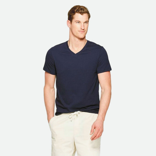 Men's Every Wear Short Sleeve V-Neck T-Shirt - Medium - Navy - Goodfellow & Co™