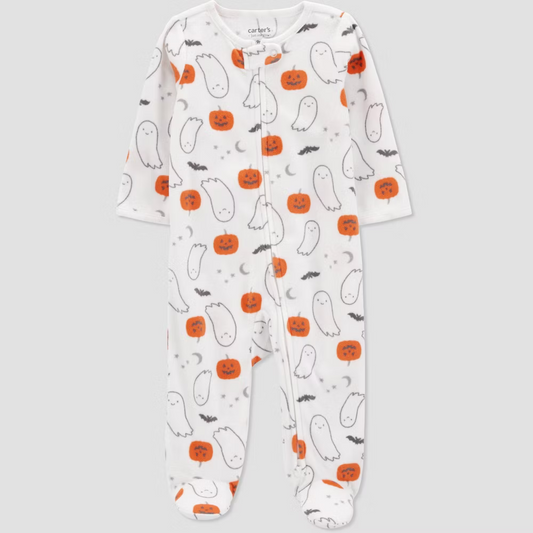 Newborn Carter's Just One You Baby Jack O Lanterns Sleep N' Play - White