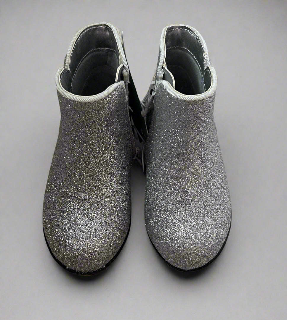 Cat & Jack Boots Toddler Girls Priya Sz 11 Silver Booties