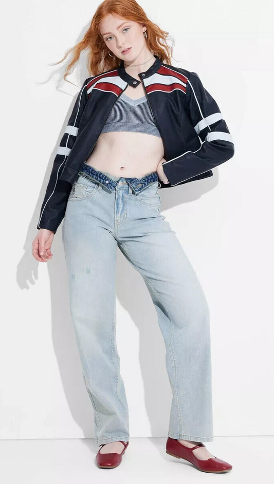 Women's Mid-Rise 90's Relaxed Straight Jeans - Wild Fable Light Blue 0