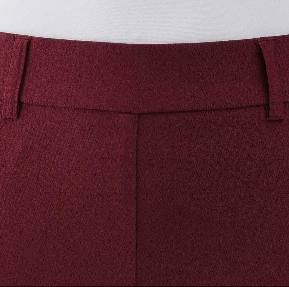 Rafaella Pull-On Belt Loops Functional Pockets Stretch Ankle Pant (Windsor Wine, 4)