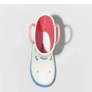 Toddler Girls' Selene Unicorn Print Rain Boots - Cat & Jack White 8