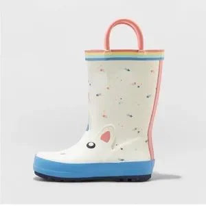 Toddler Girls' Selene Unicorn Print Rain Boots - Cat & Jack White 8