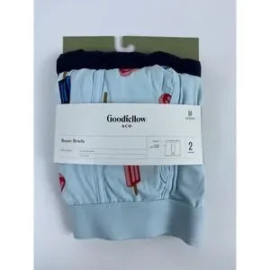 Men's Popsicle Print Boxer Briefs 2pk - Goodfellow & Co™ Light Blue M