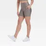 Women's Effortless Support High-Rise Pocketed Bike Shorts 6" - All In Motion™ Taupe L
