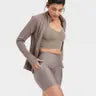 Women's Effortless Support High-Rise Pocketed Bike Shorts 6" - All In Motion™ Taupe L