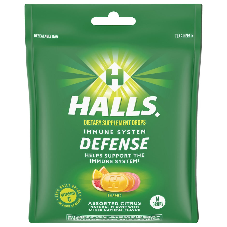 Halls Defense Vitamin C Drops, 14-ct.