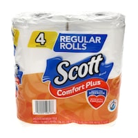 Scott Comfort Plus 1-Ply Bathroom Tissue, 4-ct. Pack